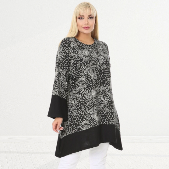 Μπλουζοφόρεμα ασύμμετρο σε Fleece ύφασμα. 