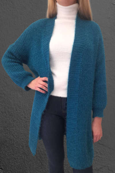 Ζακέτα πλεκτή μακριά