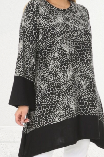 Μπλουζοφόρεμα ασύμμετρο σε Fleece ύφασμα. 