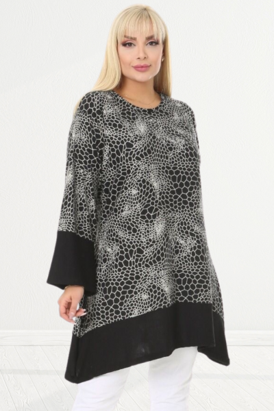 Μπλουζοφόρεμα ασύμμετρο σε Fleece ύφασμα. 